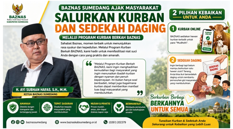 BAZNAS Sumedang Buka Program Kurban Berkah, Kurban Jadi Lebih Mudah dan Tepat Sasaran