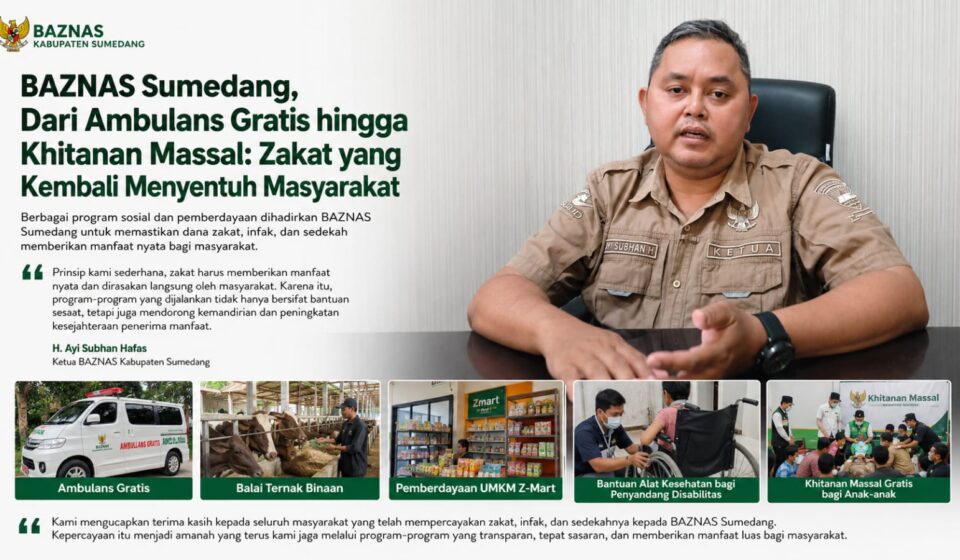BAZNAS Sumedang, Dari Ambulans Gratis hingga Khitanan Massal: Zakat yang Kembali Menyentuh Masyarakat