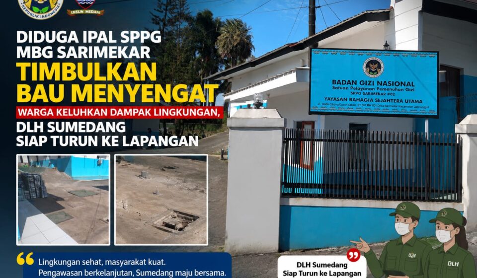 Bau Menyengat Diduga Bersumber dari IPAL MBG Sarimekar, Warga Resah, DLH Sumedang Siap Bongkar Fakta di Lapangan
