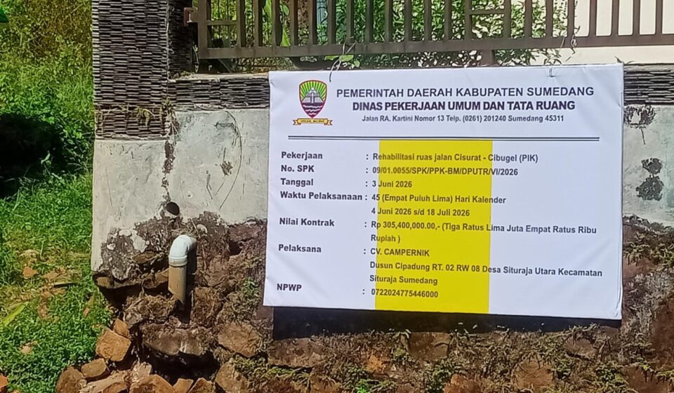 CV Campernik Utamakan Kualitas Pekerjaan, Rehabilitasi Jalan Cisurat-Cibugel Dikerjakan Sesuai Standar Proyek
