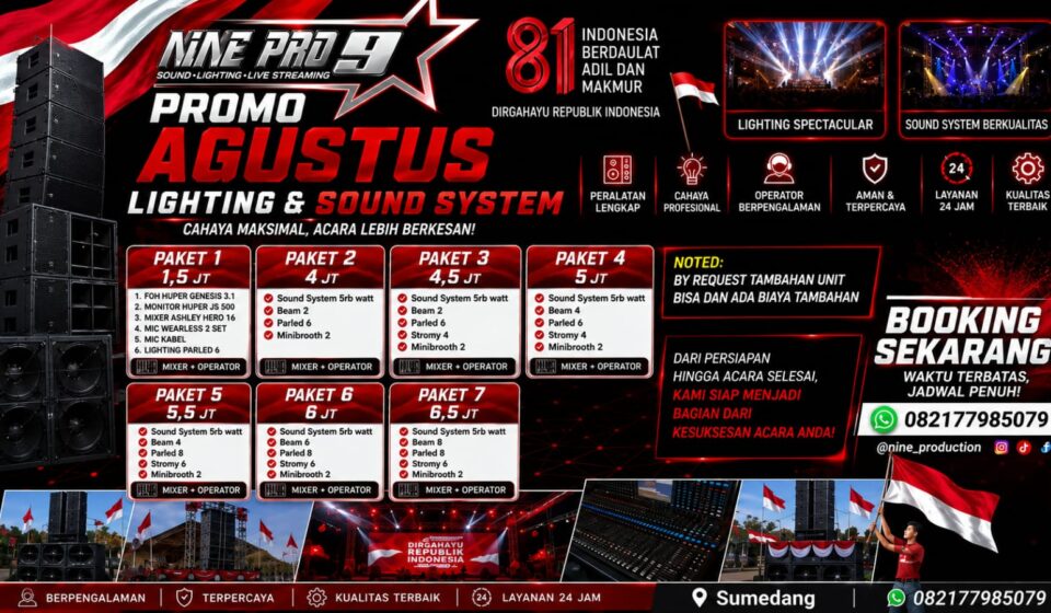 Sambut Kemeriahan HUT RI ke-81 Bersama Nine Pro 9, Promo Agustus Hadir dengan Harga Spesial!