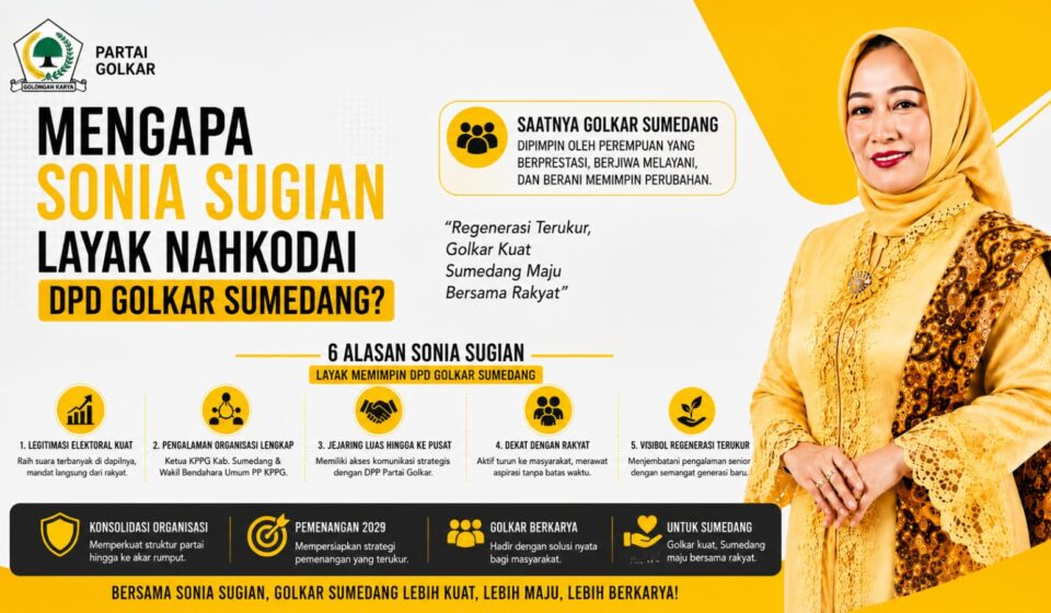 Mengapa Sonia Sugian Layak Nahkodai DPD Golkar Sumedang?