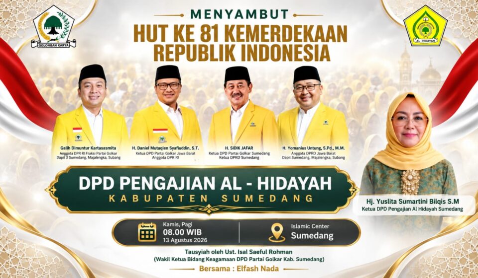 Bunda Bilqis Sukses Satukan Empat Tokoh Golkar di Panggung Al Hidayah Sumedang