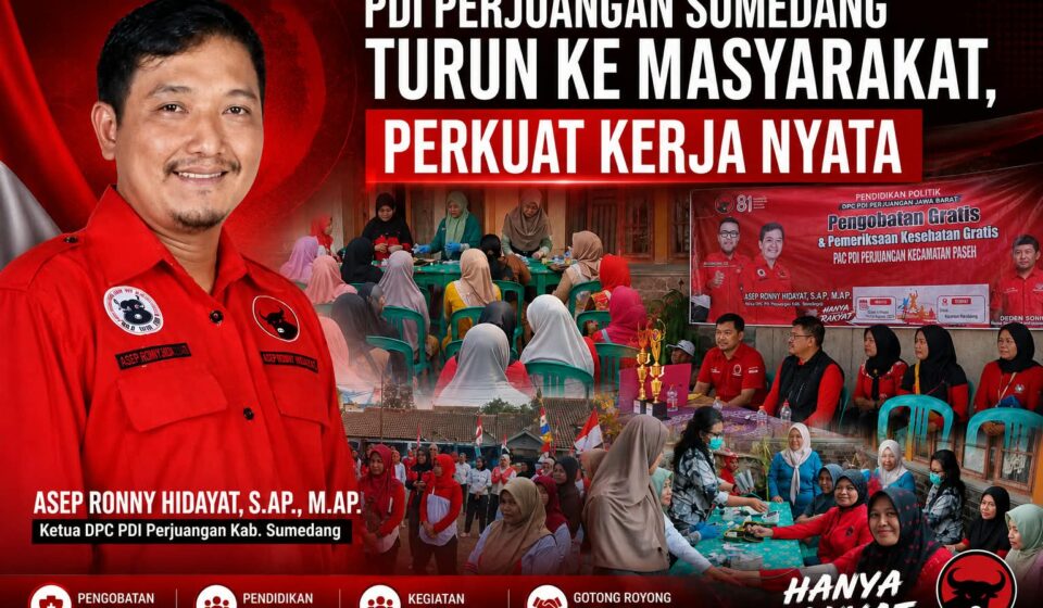 Bukan Sekadar Baliho, PDI Perjuangan Sumedang Bangun Kepercayaan Lewat Kerja Nyata