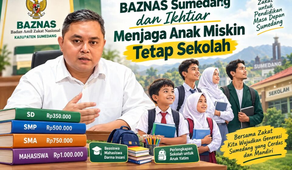 BAZNAS Sumedang dan Ikhtiar Menjaga Anak Miskin Tetap Sekolah