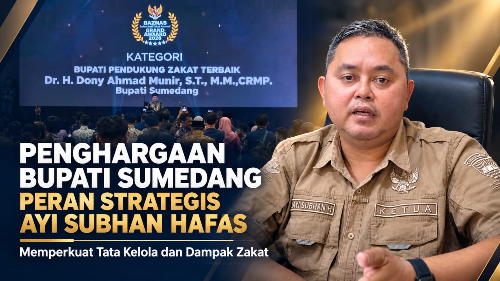 Penghargaan Bupati Sumedang dan Peran Strategis Ayi Subhan Hafas dalam Memperkuat Tata Kelola Zakat