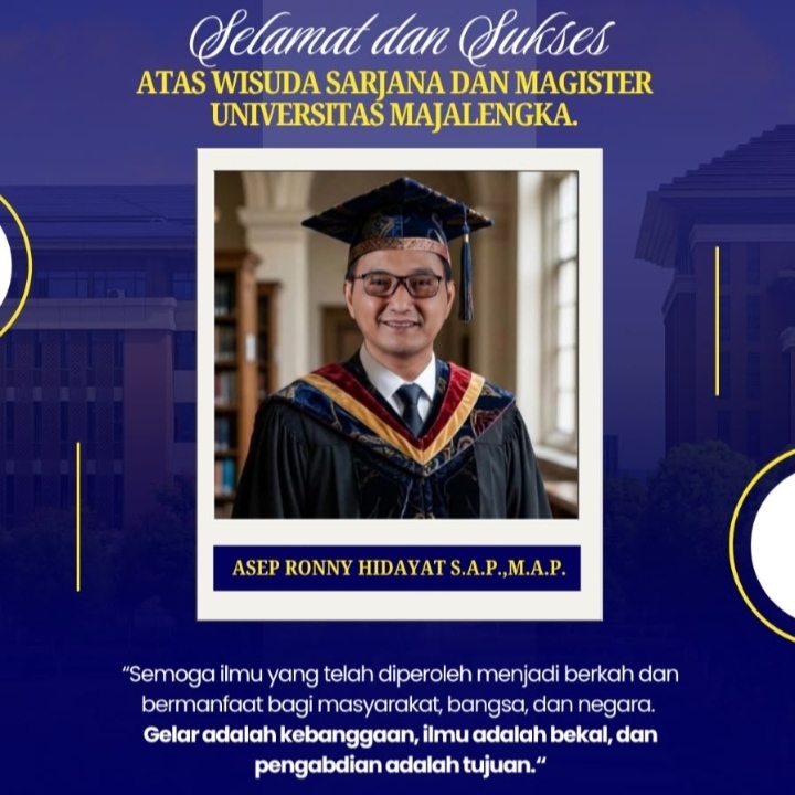 Asep Ronny Hidayat Raih Gelar Magister, Perkuat Bekal Pengabdian kepada Rakyat